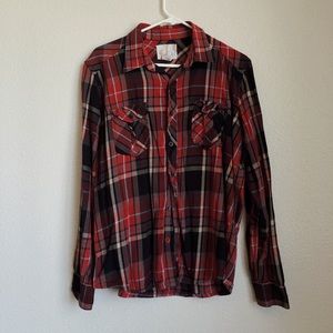 Oversized plaid top